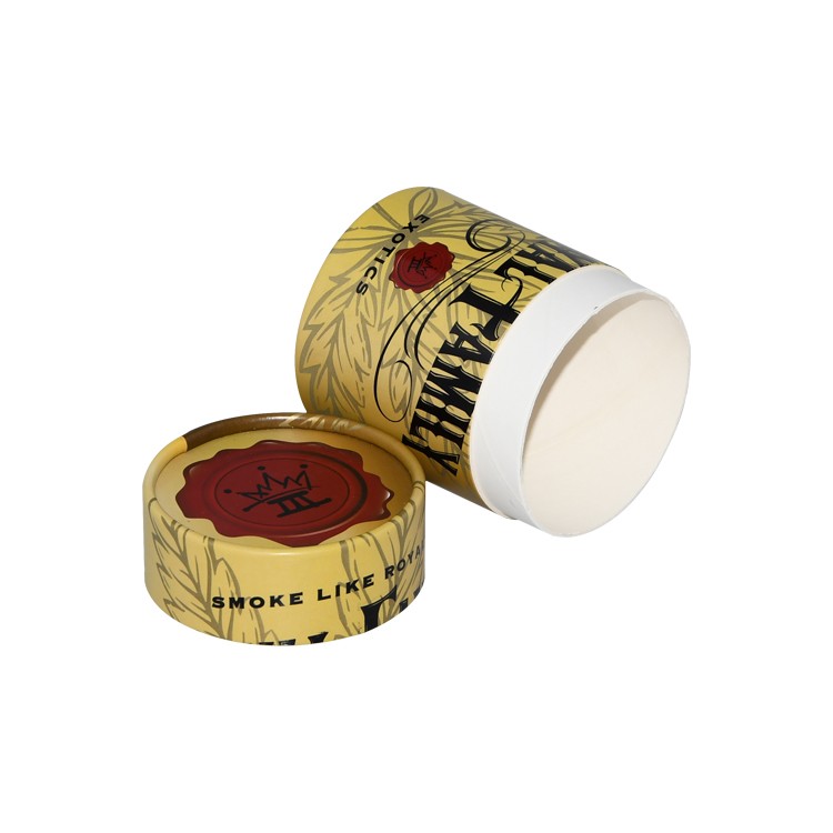 Paper Cylinder Packaging Box for CBD Hemp Oil  Dropper Bottles Cardboard Tube Packaging Box with Spot UV Logo