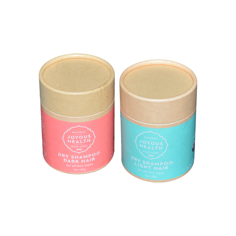 Factory Supplier Eco Friendly Custom Printed Kraft Paper Cardboard Cylinder Tubes Packaging for Dry Shampoo Packaging