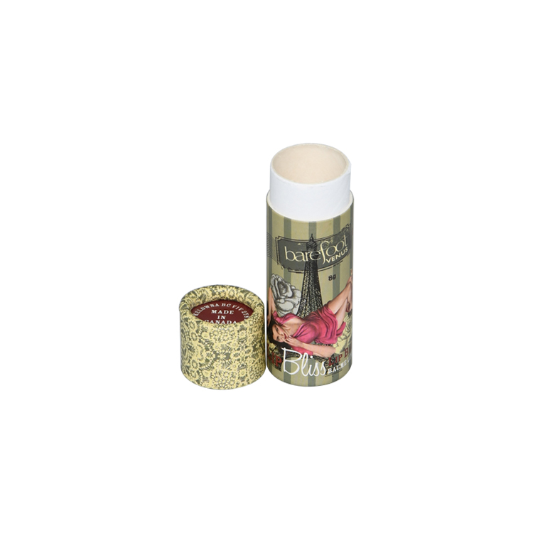 Eco-Friendly Paper Tube Cosmetic Cardboard Lipstick Tube Packaging Boxes Lip Balm Lip Packaging with Custom Printing
