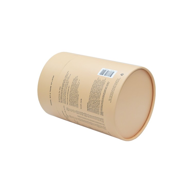 Recycled Cardboard Tube Packaging Biodegradable Food Paper Tube Packaging Box for Chocolate Power Packaging