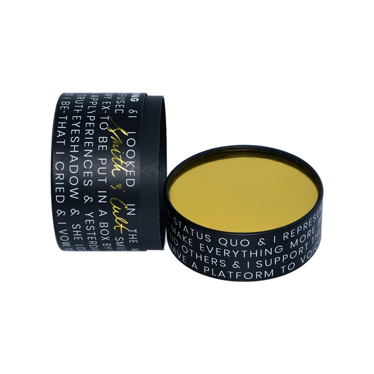 Custom Black Paper Cosmetic Cardboard Tubes Container Cylindrical Box for Easy and Attractive Packaging