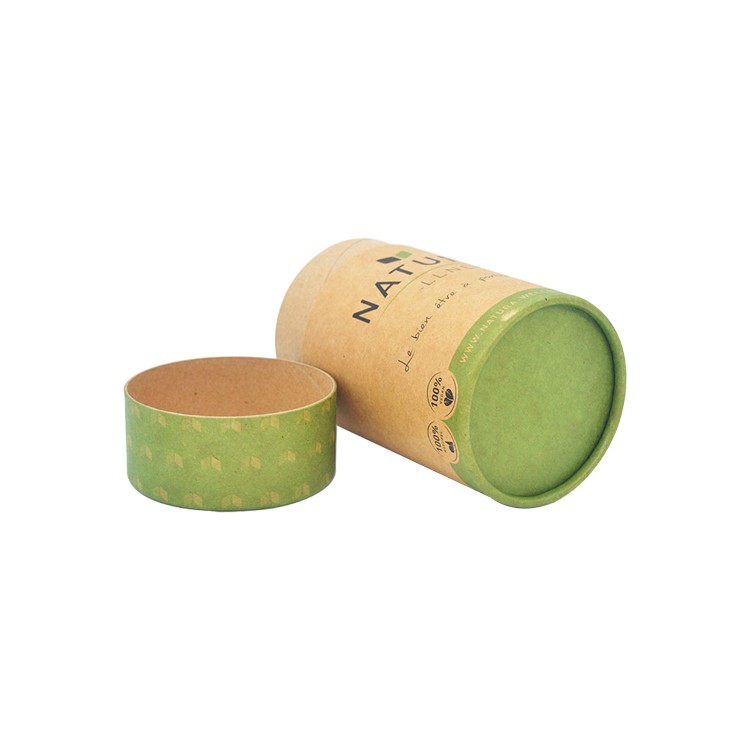 Custom Eco Friendly Kraft Paper Cylinder Round Box Biodegradable Craft Cardboard Boxes Packaging Tubes for Perfume