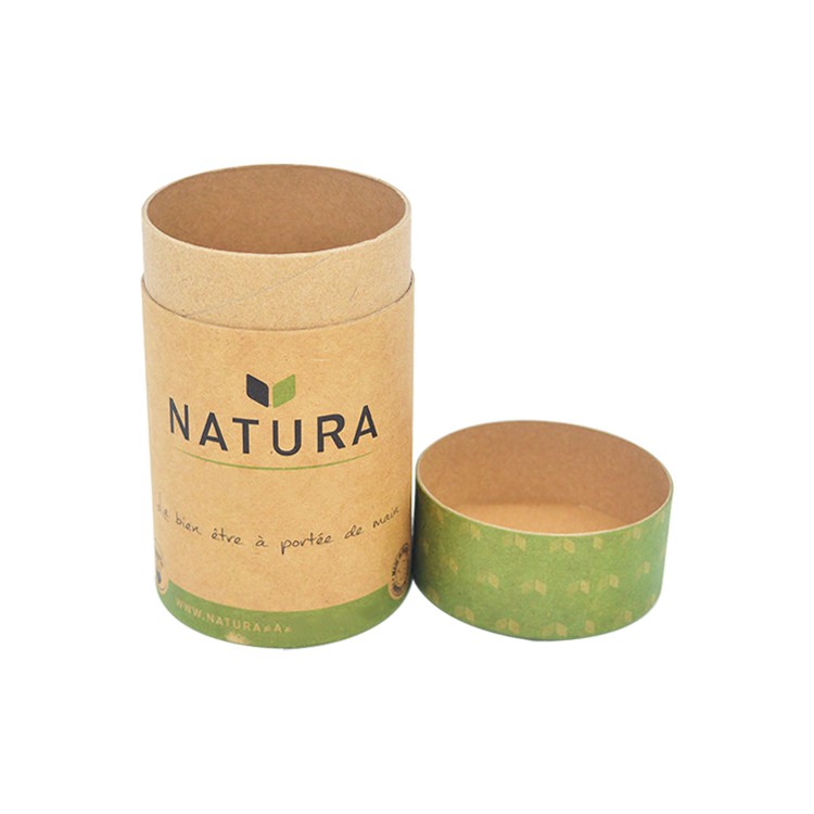 Custom Eco Friendly Kraft Paper Cylinder Round Box Biodegradable Craft Cardboard Boxes Packaging Tubes for Perfume