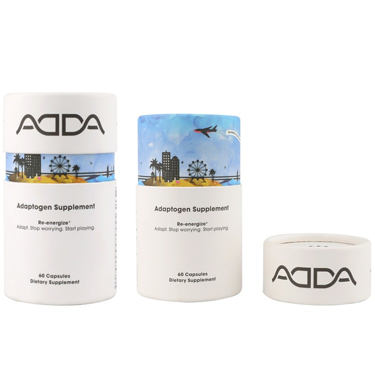 Custom Printed Cylinder Gift Box Storage Packaging Essential Oil Perfume Cosmetic Paper Tube
