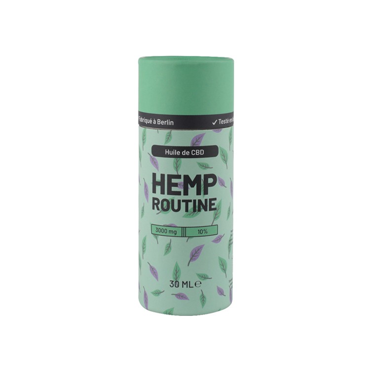 Cheap Factory Paper Hemp Oil Packaging Cylinder Tube Box Paper Tube Packaging Box with Gold Stamping