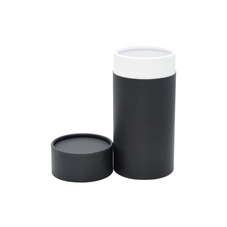 Black Paper Tube Box Paper Canister for Coffee Beans with Air Valve