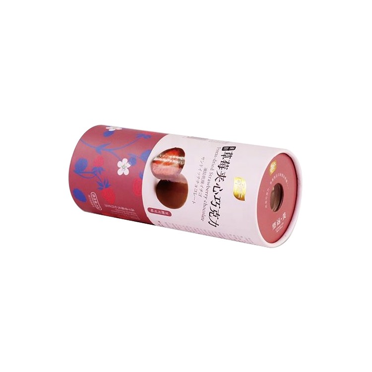 Factory Made Food Grade Round Paper Tube Box Chocolate Cylinder Paper Packaging Box