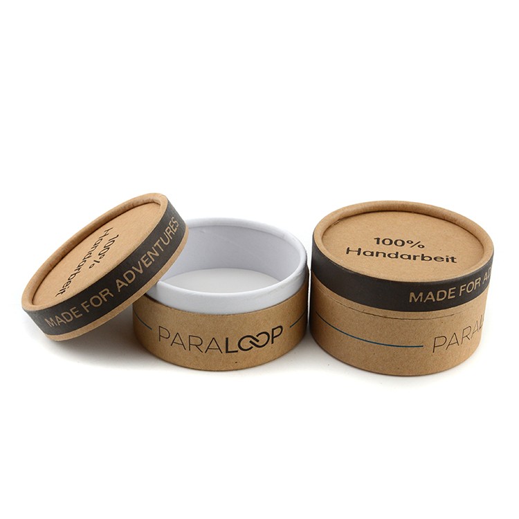 Round Cylindrical Box Packaging Kraft Paper Round Box Rolled Edge Face Cream Bottle Packaging Paper Tube