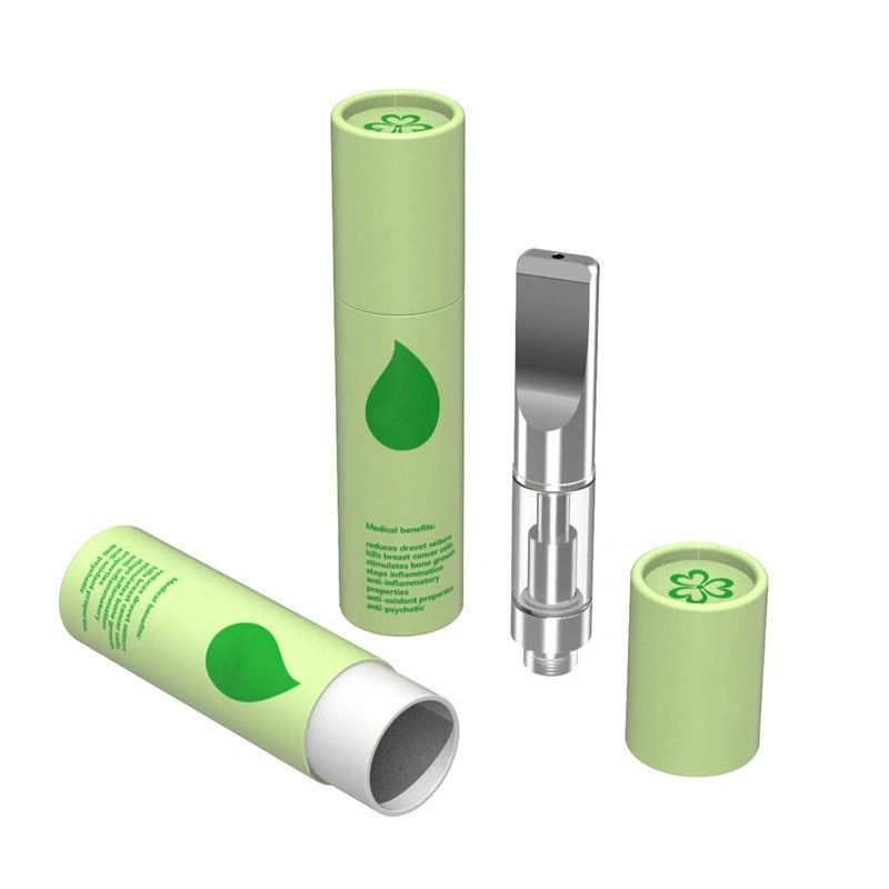 Wholesale Custom Design Cigarette Filter Small Cylinder Box Vape Pen Paper Tube Packaging For Cartridge