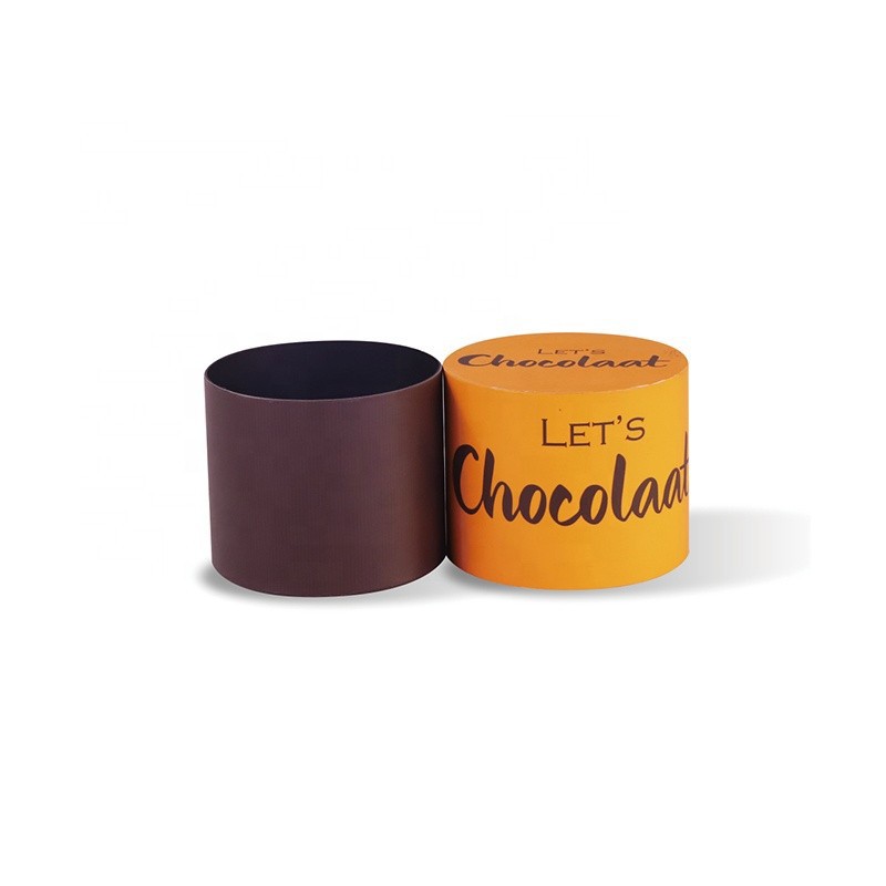 Wholesale Custom Chocolate Paper Tube Box Retail Custom Made Biodegradable Cylinder Box For Chocolate Packaging