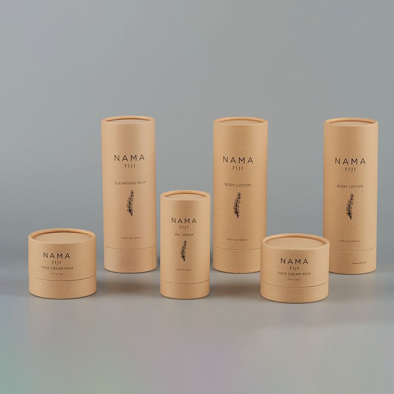 Shenzhen Wholesale Custom High Quality Full Kraft Roll Edge Paper Tube Packaging Cosmetic Body Lotion Paper Tube Packaging With Insert
