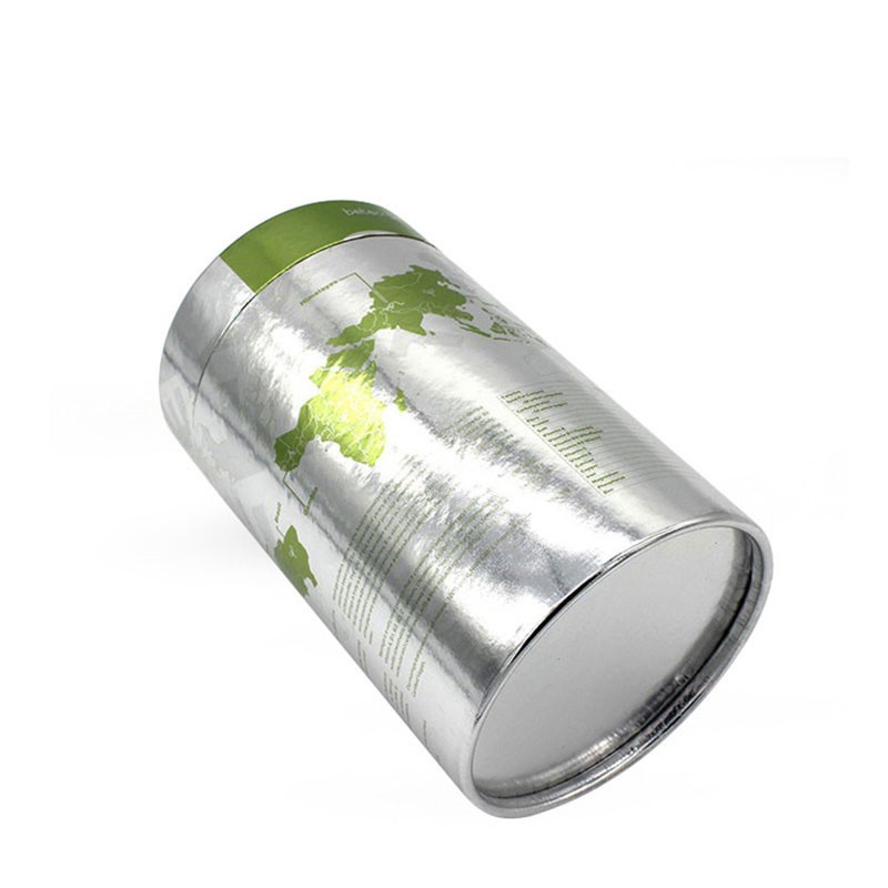 Wholesale Custom Sliver Paper Tube Packaging Probiotics Vitamin Soild Drink Paper Canister Packaging