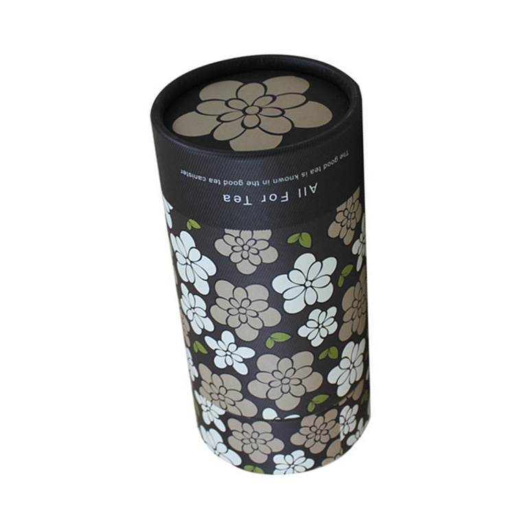 Bio-degradable Round Cylinder Paper Tube Packaging Box Recycled Food Grade Paper Tube Canister for Tea