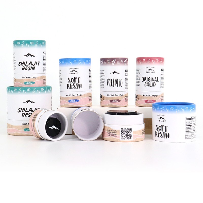 Wholesale Luxury Cylinder Paperboard Childproof Tea Tube Packaging Paper Cosmetic Canister Cylinder Paper Packaging Tube