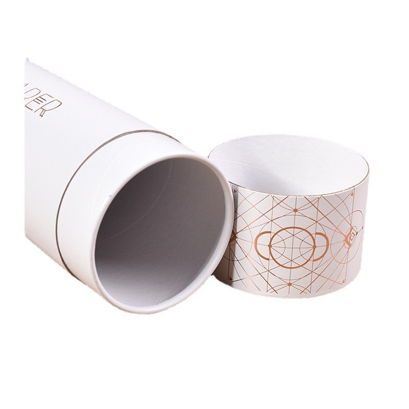 Wholesale Custom High Quality White Kraft Paper Cylinder Packaging Box Food Flower Tea Packaging Paper Tube