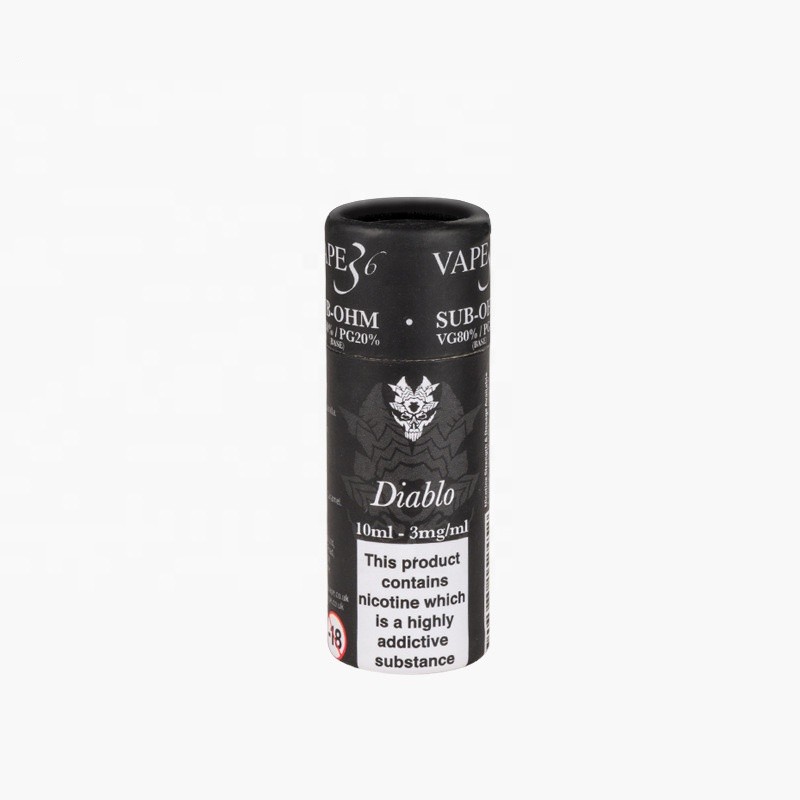 100% Recycled Material Custom Printed Cosmetic Kraft Black Canister Candle Paper Tube Packaging