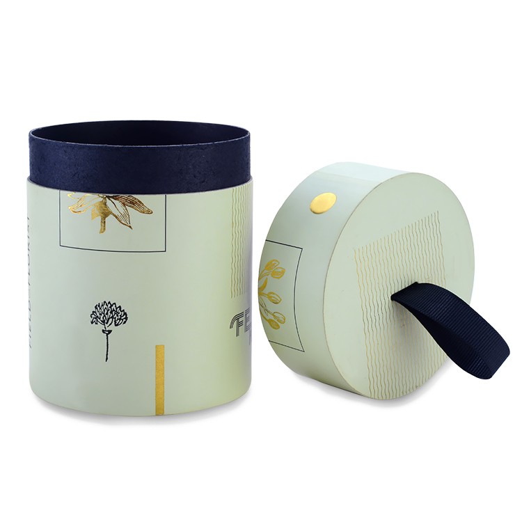Round Container Box Recycled Material Custom Tea Food Printing Packaging Cardboard Paper Tube