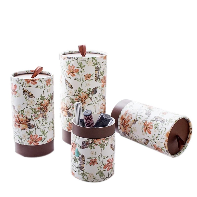 Cardboard Tubes Packaging Factory Price Custom Made Rigid Paper Cylinder Round Tube For Cosmetic Candle Gift Packaging
