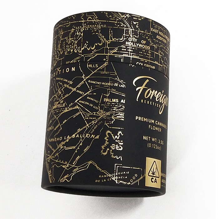 Wholesale Custom printing Candle Paper Tube Cylinder Box Storage Coffee Tea Black Kraft Tubes