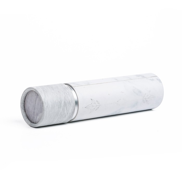 Custom New Design Kraft Tube Packaging Cylinder Packaging Paper Tube Box With Silver Neck