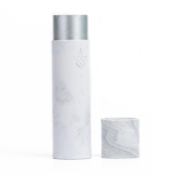 Custom New Design Kraft Tube Packaging Cylinder Packaging Paper Tube Box With Silver Neck