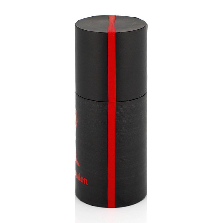 Wholesale Custom Tea Perfume Cosmetic Cardboard Cylinder Gift Box Black Paper Tube Jar Packaging