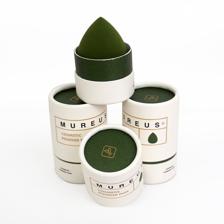 Custom Design Beauty Egg Paper Tube Box Packaging White Cardboard Paper Tube Cosmetic Packaging Paper Tube For Beauty Blender