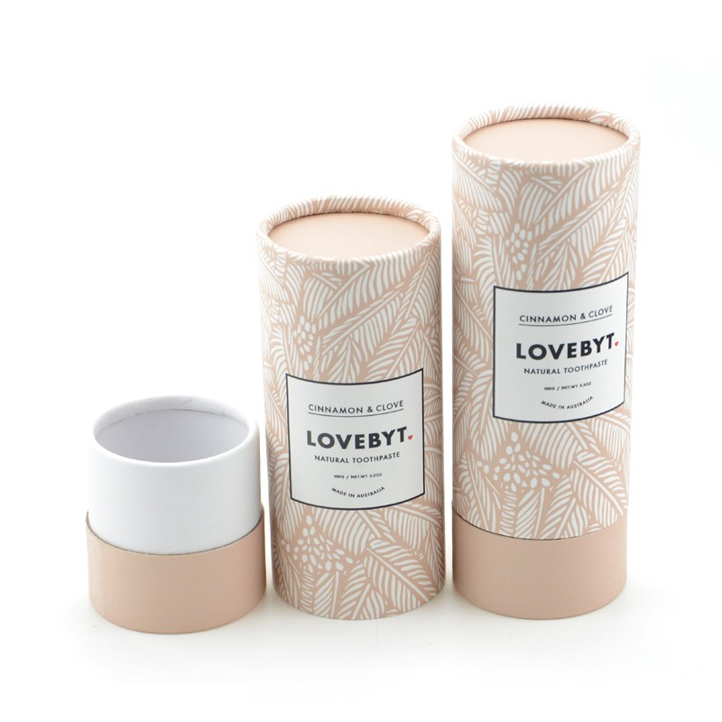 Custom Printed Cylinder Packaging Paper Box Cosmetic Essential Oil Paper Tube Packaging