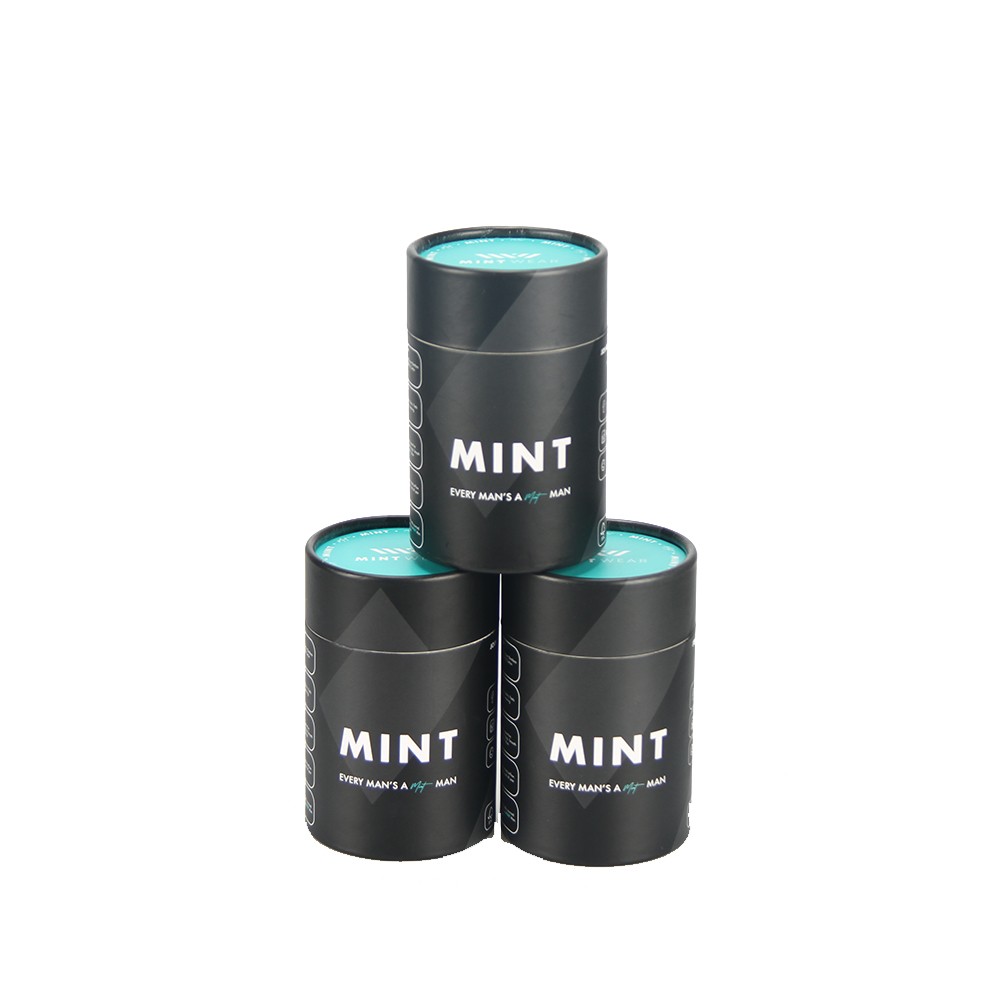 Custom High Quality Black Cylinder Paper Box Premium Man's Underwear Paper Tube Packaging