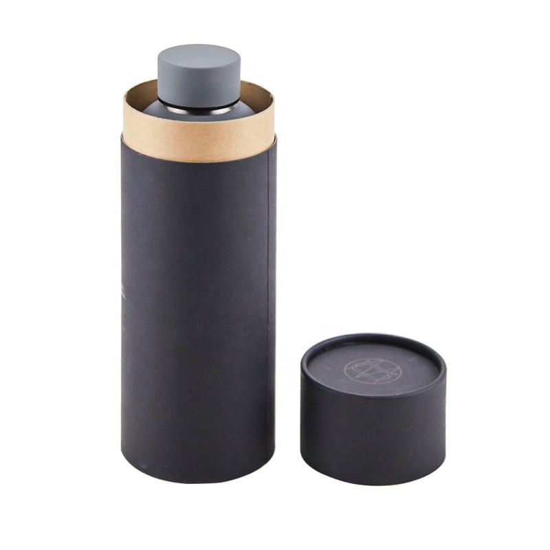 Custom Eco Friendly Kraft Cylinder Cardboard Packaging Box Cola Bottle Tube Packaging Box For Vacuum Cup Packaging