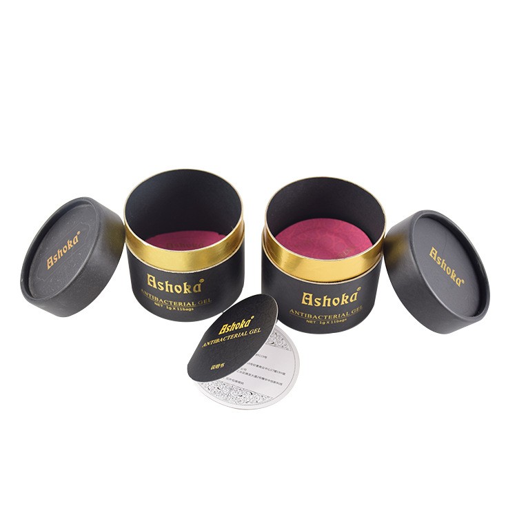 Wholesale Customized Round Cardboard Packaging Cosmetic Jar Paper Tube Packaging With Gold Neck