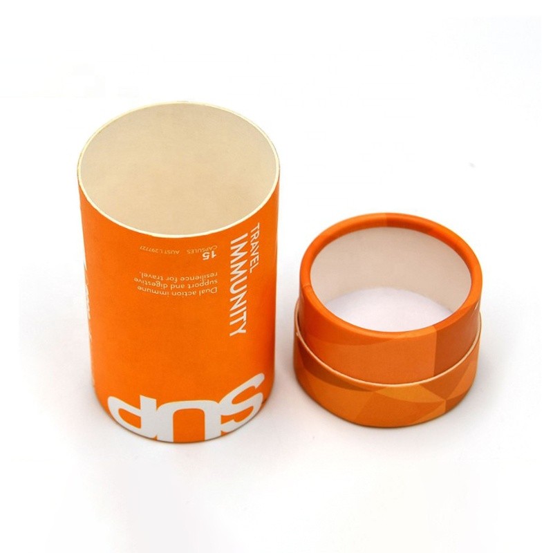 Wholesale Luxury Paperboard Tube Box Paper Canister Cylinder Box Packaging For Cosmetic