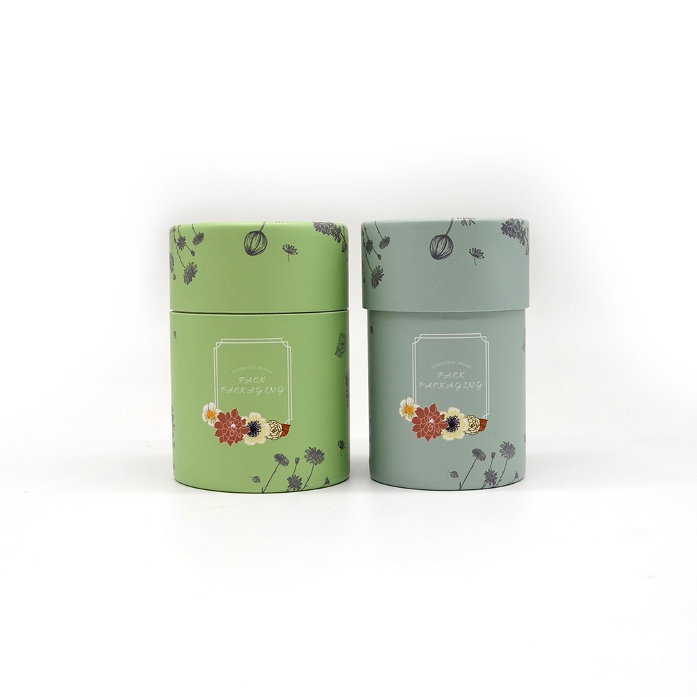 Custom Design Tea Paper Tin Tube Box Packaging Matte Lamination Biodegradable Cardboard Coffee Beans Canister